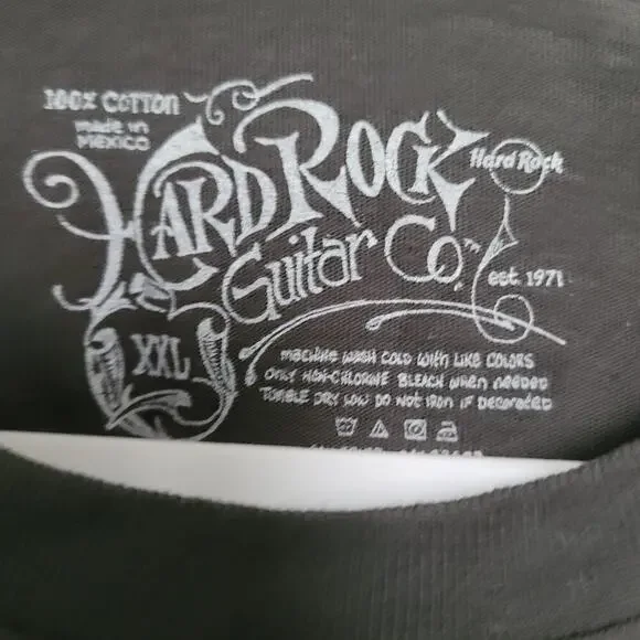 NWT Hard Rock Mens T-Shirt Size 2XL Gray 100% Cotton Short Sleeves Crew Neck - Picture 2 of 7